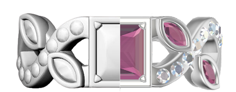 La deuxième étape de la création sur-mesure est la modélisation 3D de votre bijou afin d'obtenir un rendu réel.